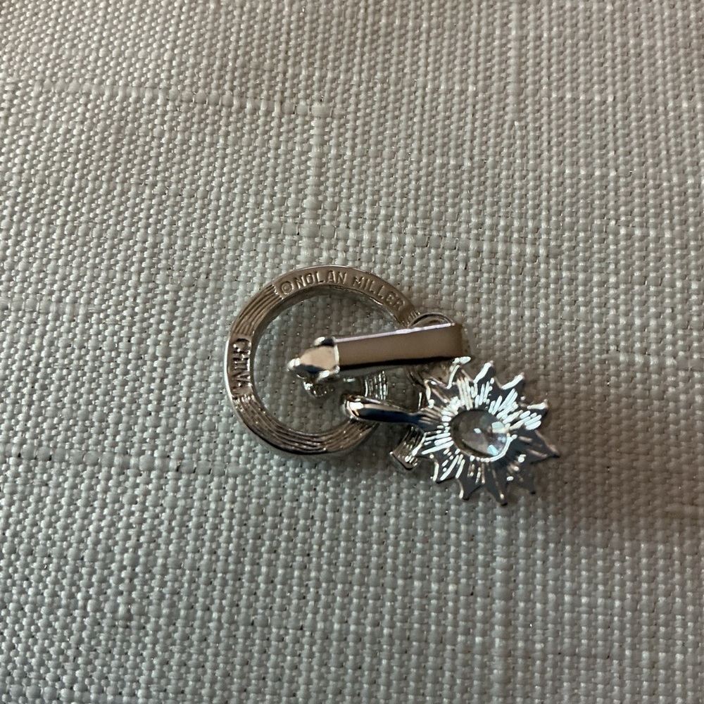 Nolan Miller Silver Tone Glamour Collection Swirl Earrings. - Picture 3 of 7
